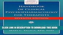 New Book Handbook of Clinical Psychopharmacology for Therapists
