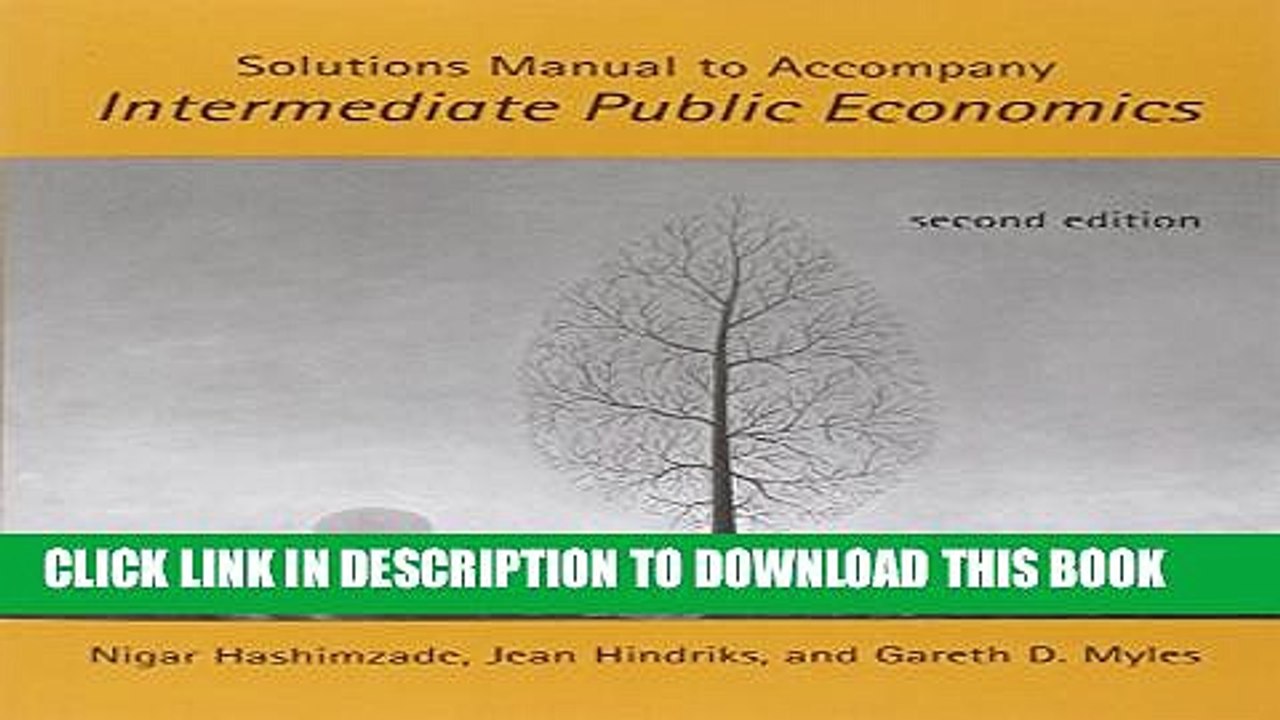 [PDF] Solutions Manual to Accompany Intermediate Public Economics (MIT Press) Popular Collection