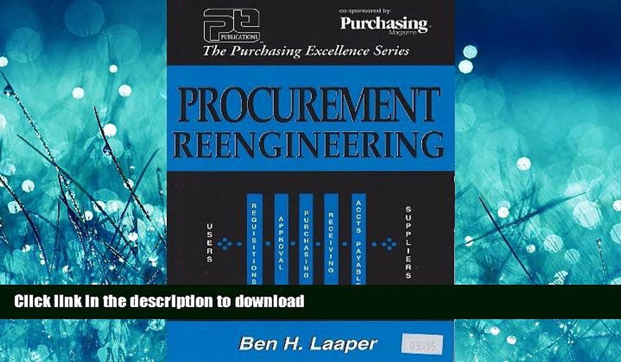 FAVORIT BOOK Procurement Reengineering (Purchasing Excellence Series) READ NOW PDF ONLINE