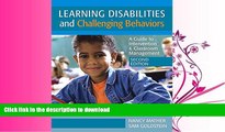 FAVORITE BOOK  Learning Disabilities and Challenging Behaviors: A Guide to Intervention