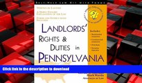 READ PDF Landlords  Rights   Duties in Pennsylvania: With Forms (Self-Help Law Kit with Forms)