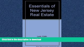 READ ONLINE Essentials of New Jersey Real Estate FREE BOOK ONLINE