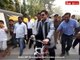 Actor MP Shatrughan Sinha rides a bicycle