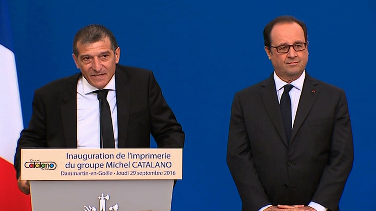 Cérémonie d'inauguration de la nouvelle imprimerie groupe Michel Catalano à Dammartin-en-Goële