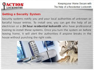 Keeping Your Home Secure with the Help of a Residential Locksmith