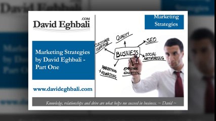 David Eghbali Part-1 of Marketing Strategies