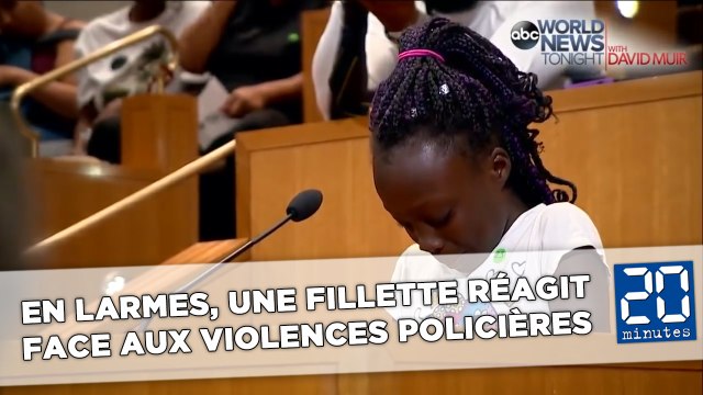 En larmes, une fillette américaine réagit face aux violences policières