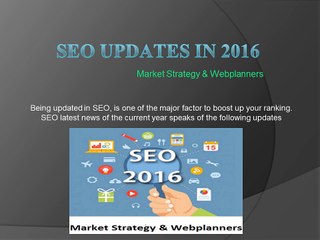 SEO Updates 2016 – Best SEO Company in Melbourne