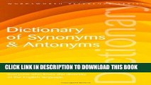 [PDF] Dictionary of Synonyms and Antonyms Full Online