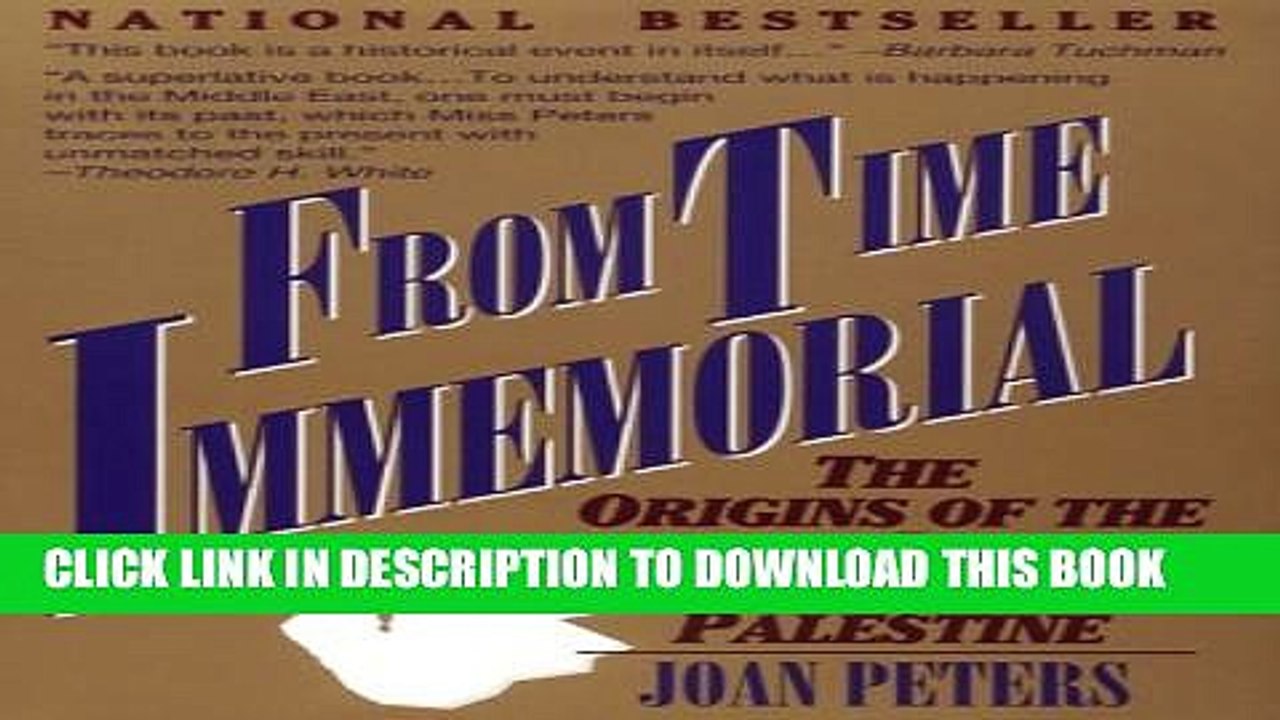 [Read PDF] From Time Immemorial: The Origins of the Arab-Jewish Conflict over Palestine Ebook Free