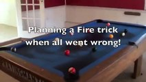Ils mettent le feu à une table de billard