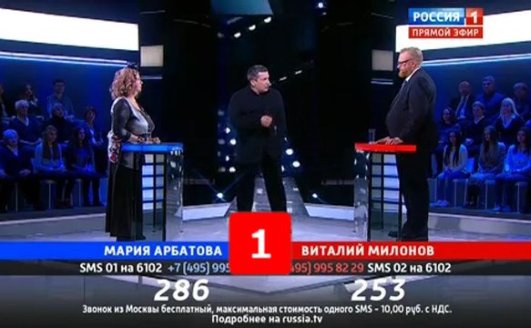 Поединок Владимира Соловьева: Милонов VS Арбатова 29.09.2016