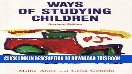 [PDF] Ways of Studying Children: An Observation Manual for Early Childhood Teachers Full Online