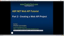 Creating a Web API Project