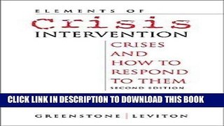 Collection Book Elements of Crisis Intervention: Crises and How to Respond to Them