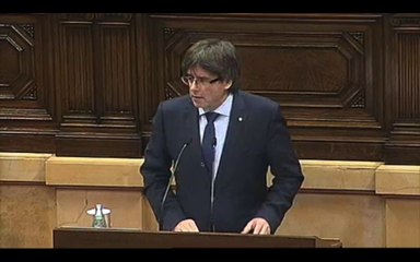 Discurs final de Puigdemont a la qüestió de confiança