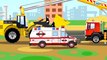 Emergency Cars - The Police Car with The Ambulance. Cartoons for children about Emergency Vehicles