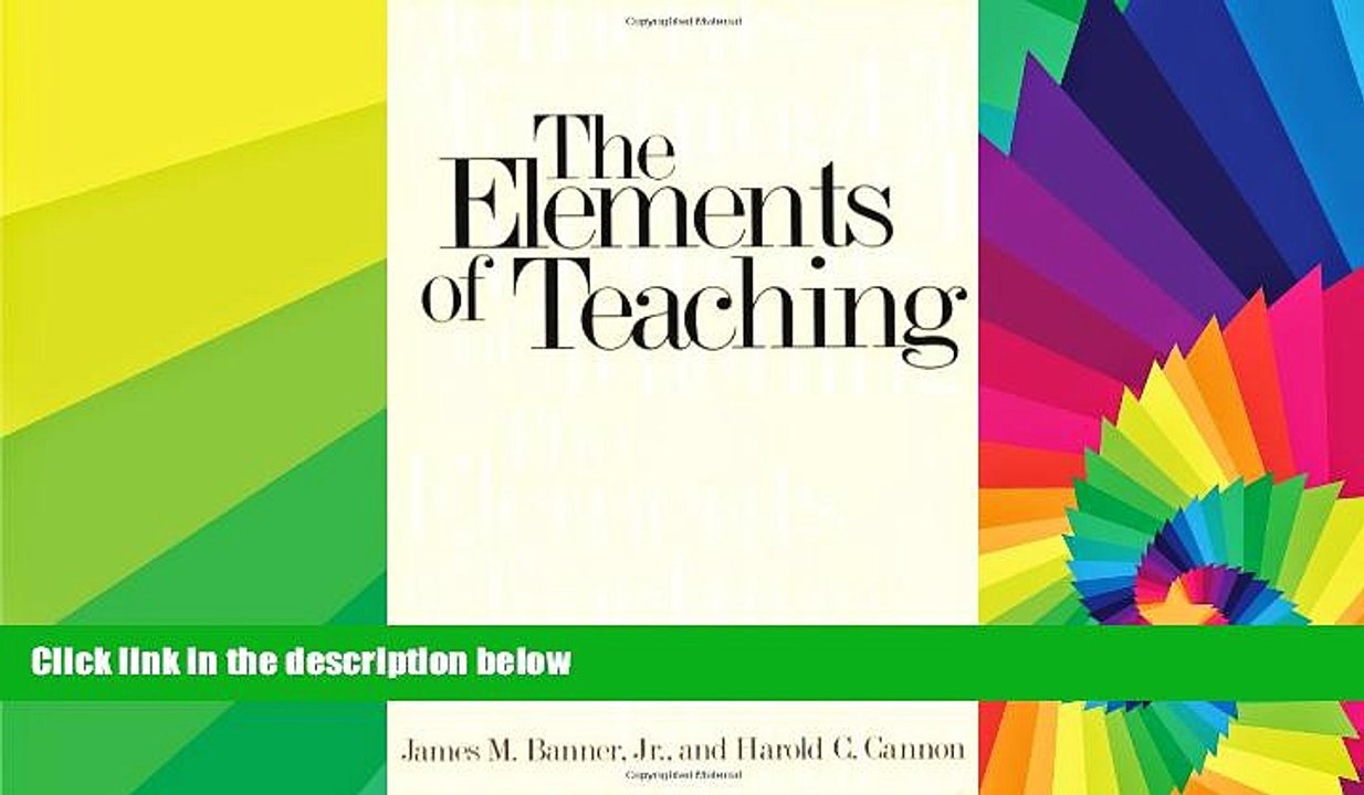 Big Deals  The Elements of Teaching  Free Full Read Best Seller