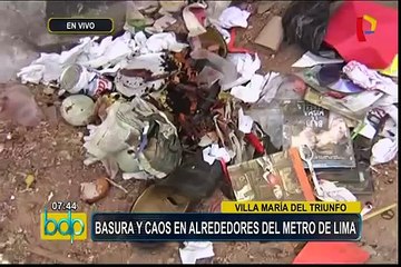 Basura y caos en alrededores del Metro de Lima