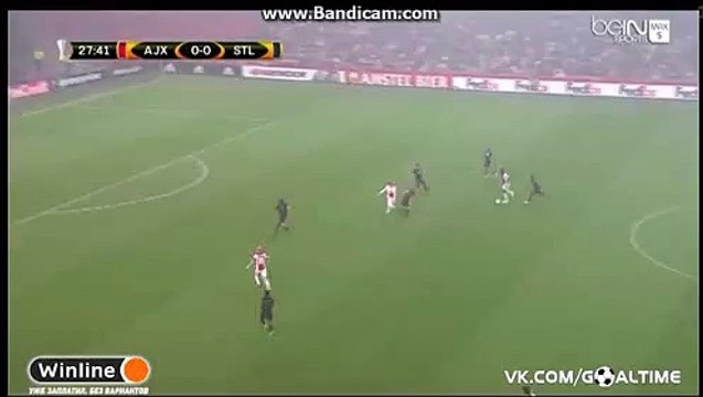 Kasper Dolberg Goal - Ajax Vs St. Liege 1-0 (Europa League) 2016
