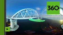 Les travaux titanesques de construction du pont de Crimée filmés en panorama