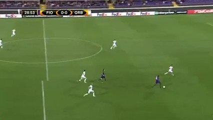 red card Elvin Yunuszade Fiorentina vs Qarabag