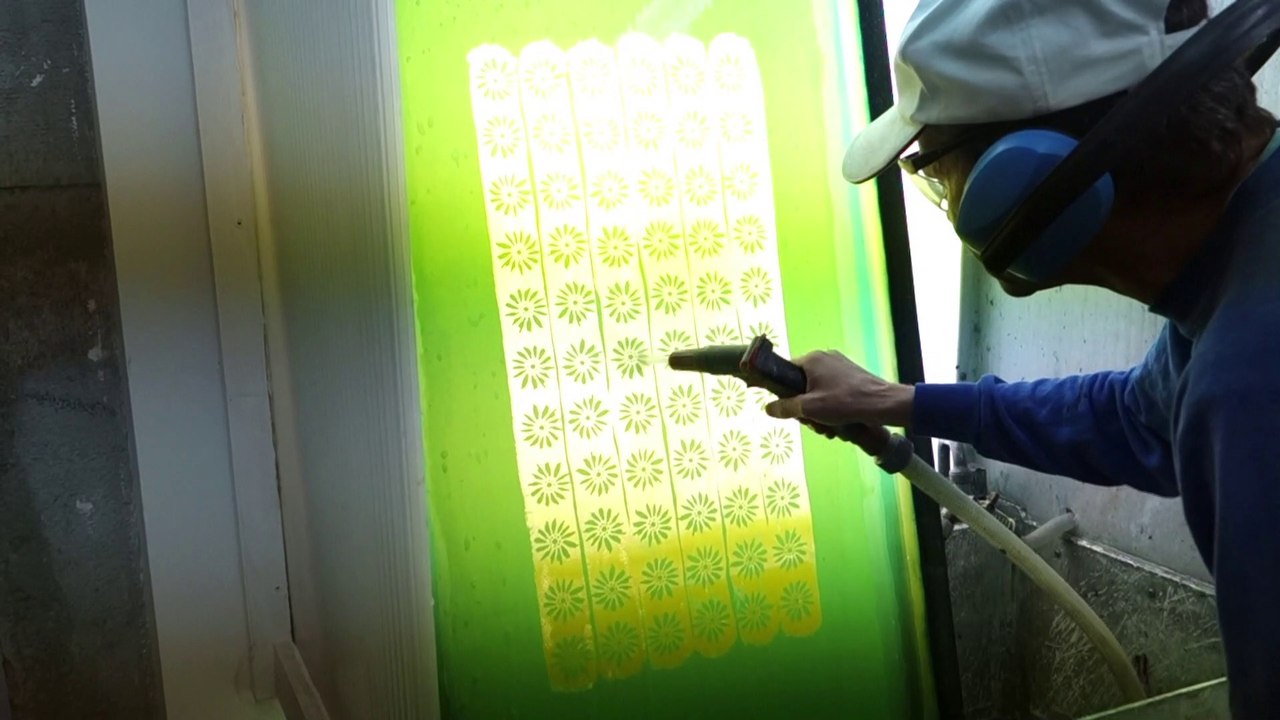JEAN-PIERRE SERGENT  AT WORK III PART 2: EXPOSING THE SILKSCREEN FRAMES