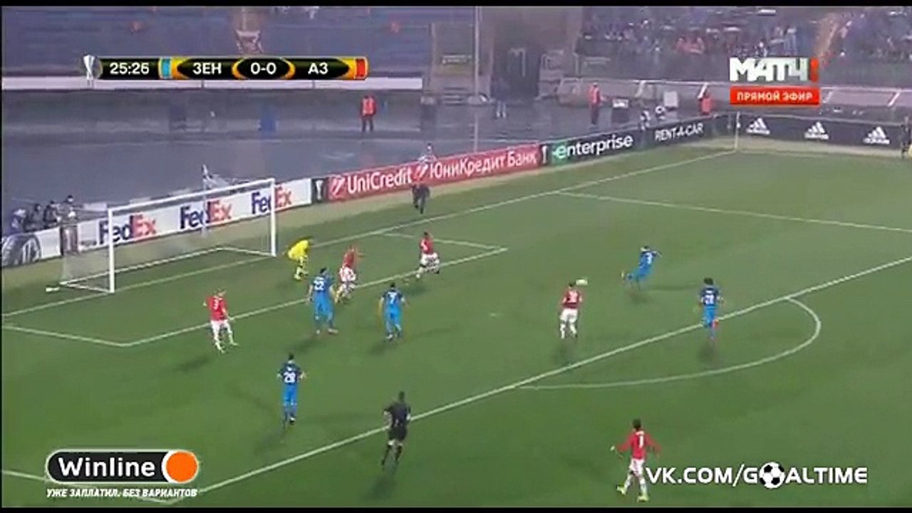Aleksander Kokorin Goal - Zenit St. Petersburg 1-0 AZ Alkmaar - 29-09-2016