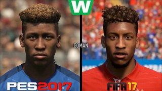 FIFA 17 vs PES 2017 Faces Comparison