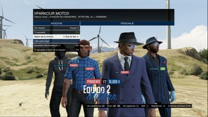 GTA V online parte 3, Parkour en Moto actividad en grupo