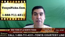 North Texas Mean Green vs. Middle Tennessee St Blue Raiders Free Pick Prediction NCAA College Football Odds Preview 10/1
