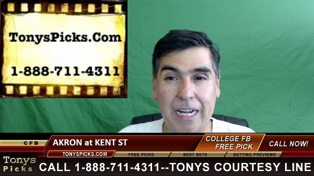 Kent St Golden Flashes vs. Akron Zips Free Pick Prediction NCAA College Football Odds Preview 10/1/2016