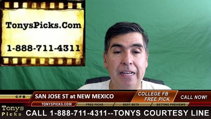 New Mexico Lobos vs. San Jose St Spartans Free Pick Prediction NCAA College Football Odds Preview 10/1/2016
