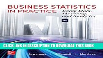 Collection Book Business Statistics in Practice: Using Data, Modeling, and Analytics