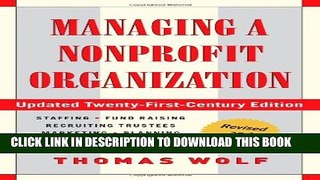 Collection Book Managing a Nonprofit Organization: Updated Twenty-First-Century Edition