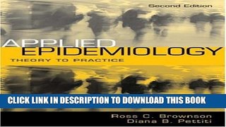 New Book Applied Epidemiology: Theory to Practice
