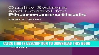 New Book Quality Systems and Controls for Pharmaceuticals