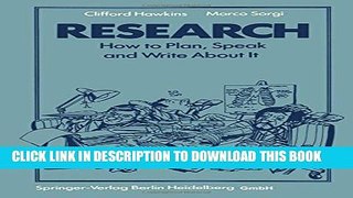 Collection Book Research: How to Plan, Speak and Write About It