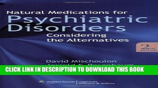 New Book Natural Medications for Psychiatric Disorders: Considering the Alternatives