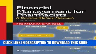New Book Financial Management for Pharmacists: A Decision-Making Approach