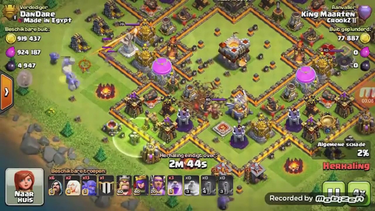 Clash Of Clans - HIGHEST LOOT 900k GIANT 3 STAR!!