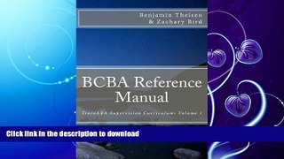 EBOOK ONLINE  BCBA Reference Manual (TrainABA Supervision Curriculum) (Volume 1) FULL ONLINE