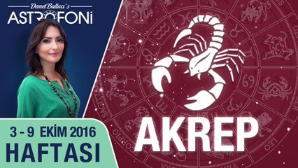 AKREP burcu haftalık yorumu 03 - 09 Ekim 2016