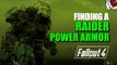 Fallout 4 - Finding a Raider POWER ARMOR near the Crater - Raider Power Armor Location