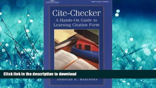 READ THE NEW BOOK Cite Checker: A Hands-On Guide to Learning Citation Form READ EBOOK