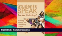 FAVORITE BOOK  Students Speak: Are We Listening? FULL ONLINE