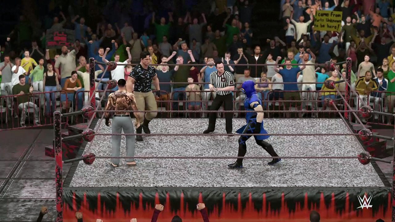 WWE 2K16 terminator 1 v hanzo (predators) v sub-zero