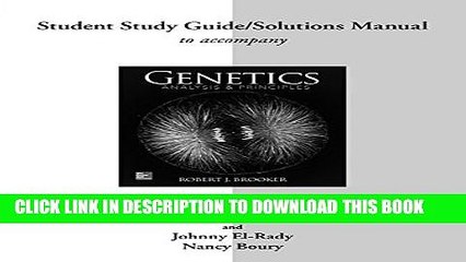 Collection Book Student Study Guide/Solutions Manual for Genetics