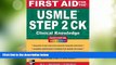 Big Deals  First Aid for the USMLE Step 2 CK, Eighth Edition (First Aid for the USMLE Step 2:
