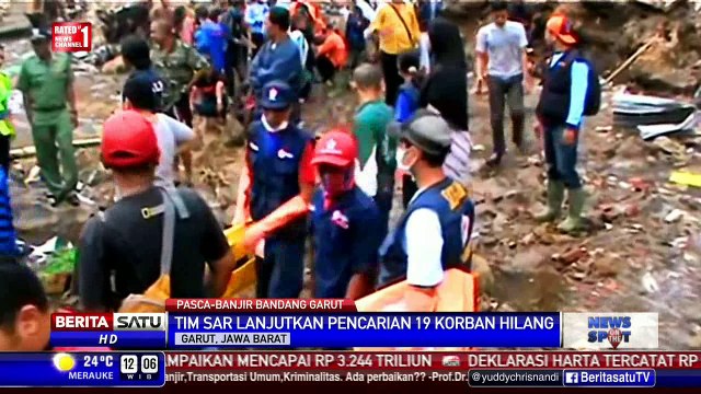 Arus Deras, Petugas Gagal Evakuasi 1 Jenazah Korban Banjir Bandang Garut